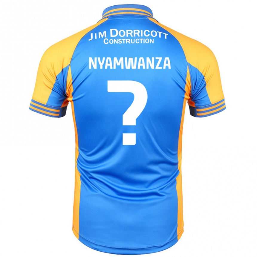 Niño Fútbol Camiseta Simba Nyamwanza #0 Azul Ámbar 1ª Equipación 2024/25