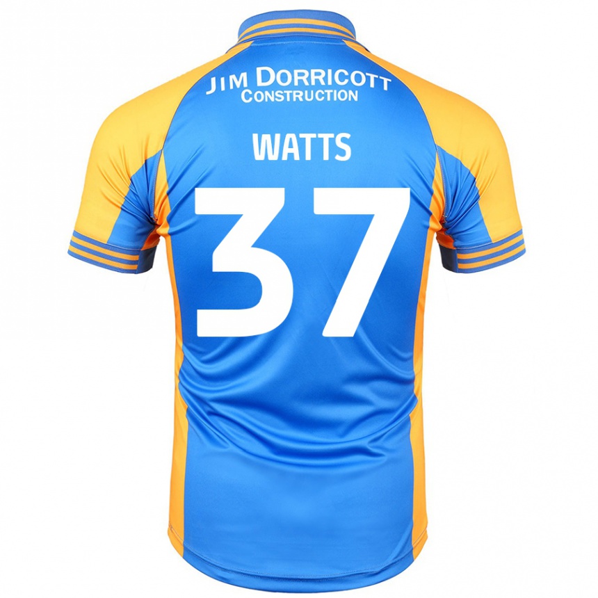 Niño Fútbol Camiseta Harvey Watts #37 Azul Ámbar 1ª Equipación 2024/25