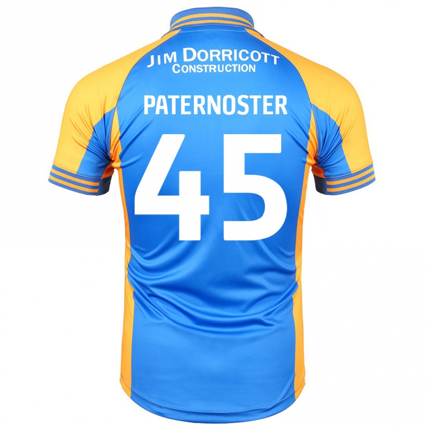 Niño Fútbol Camiseta Vladimir Paternoster #45 Azul Ámbar 1ª Equipación 2024/25