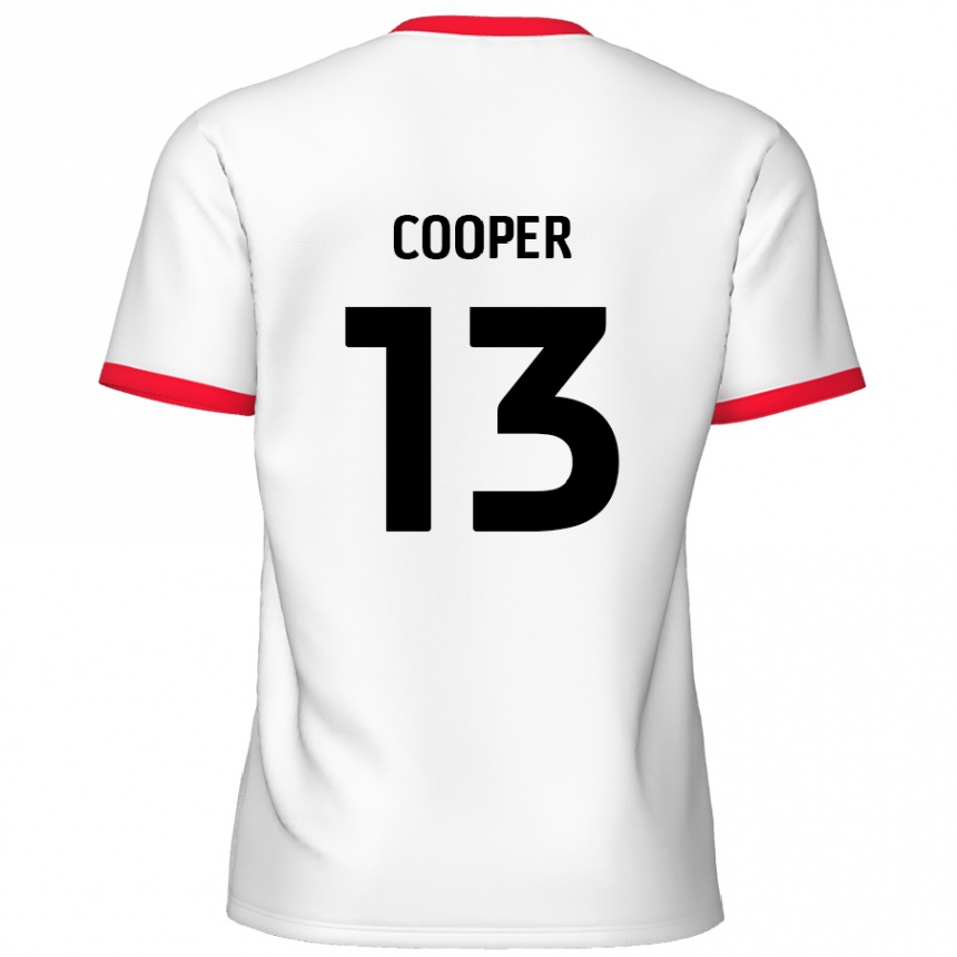 Niño Fútbol Camiseta Murphy Cooper #13 Blanco Rojo 1ª Equipación 2024/25