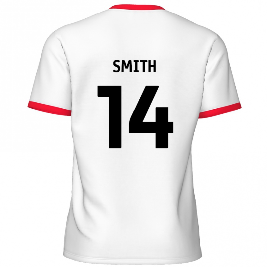 Niño Fútbol Camiseta Kane Smith #14 Blanco Rojo 1ª Equipación 2024/25