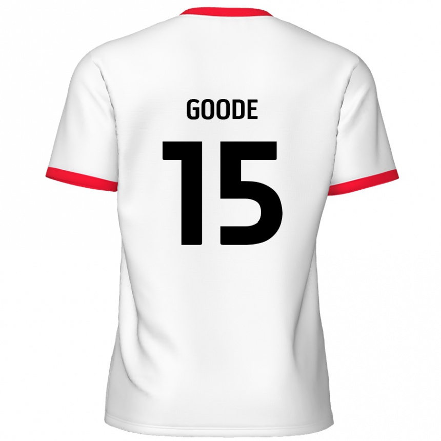 Niño Fútbol Camiseta Charlie Goode #15 Blanco Rojo 1ª Equipación 2024/25