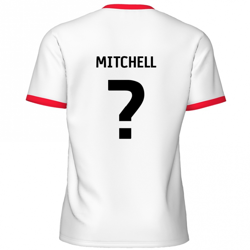 Niño Fútbol Camiseta Rylee Mitchell #0 Blanco Rojo 1ª Equipación 2024/25