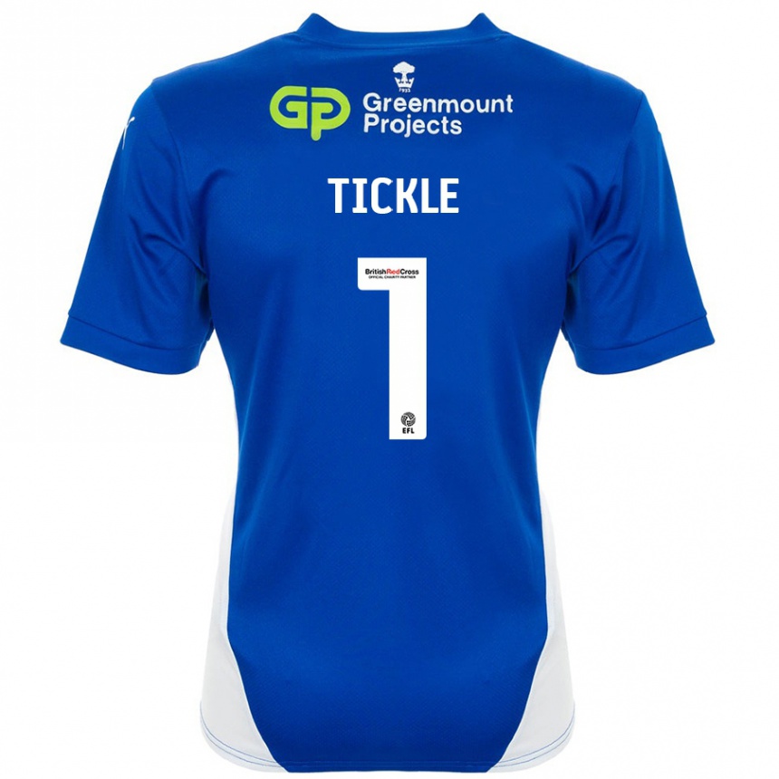 Niño Fútbol Camiseta Sam Tickle #1 Azul Blanco 1ª Equipación 2024/25