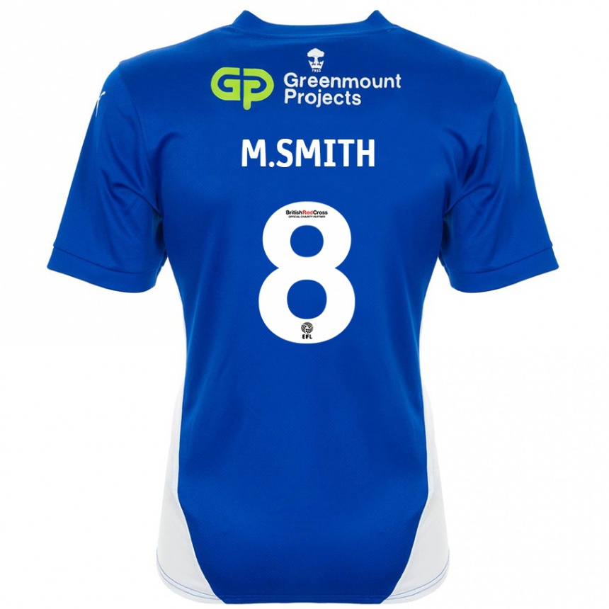 Niño Fútbol Camiseta Matt Smith #8 Azul Blanco 1ª Equipación 2024/25