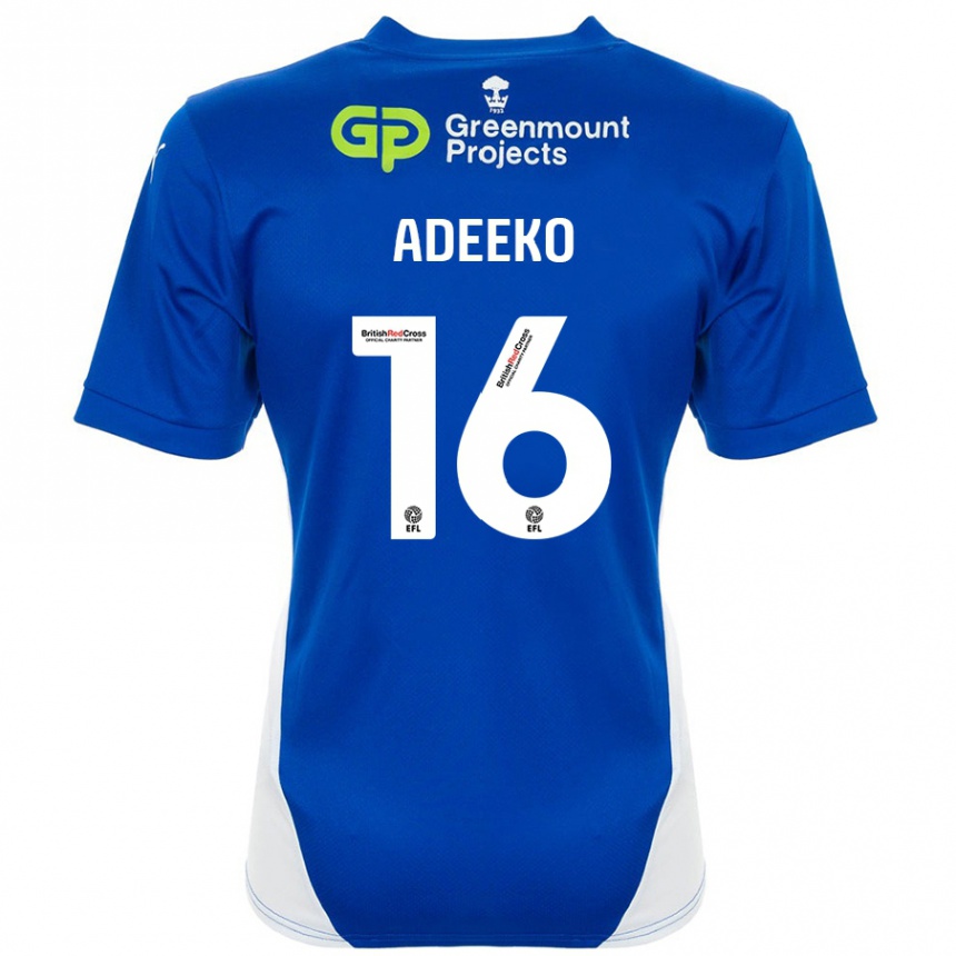 Niño Fútbol Camiseta Baba Adeeko #16 Azul Blanco 1ª Equipación 2024/25