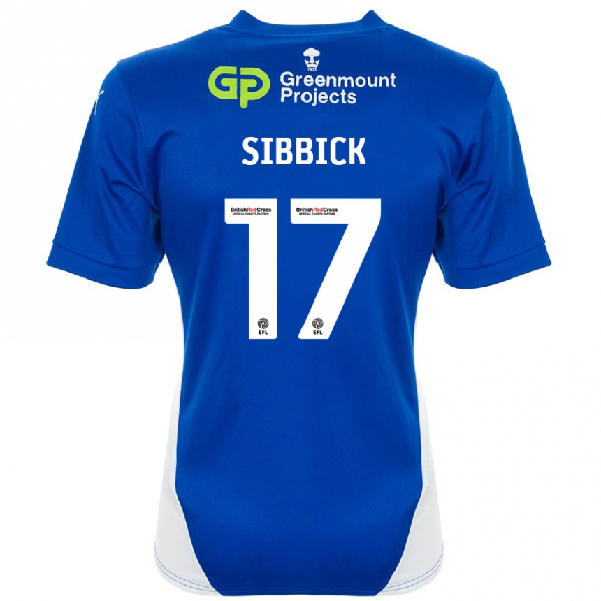 Niño Fútbol Camiseta Toby Sibbick #17 Azul Blanco 1ª Equipación 2024/25