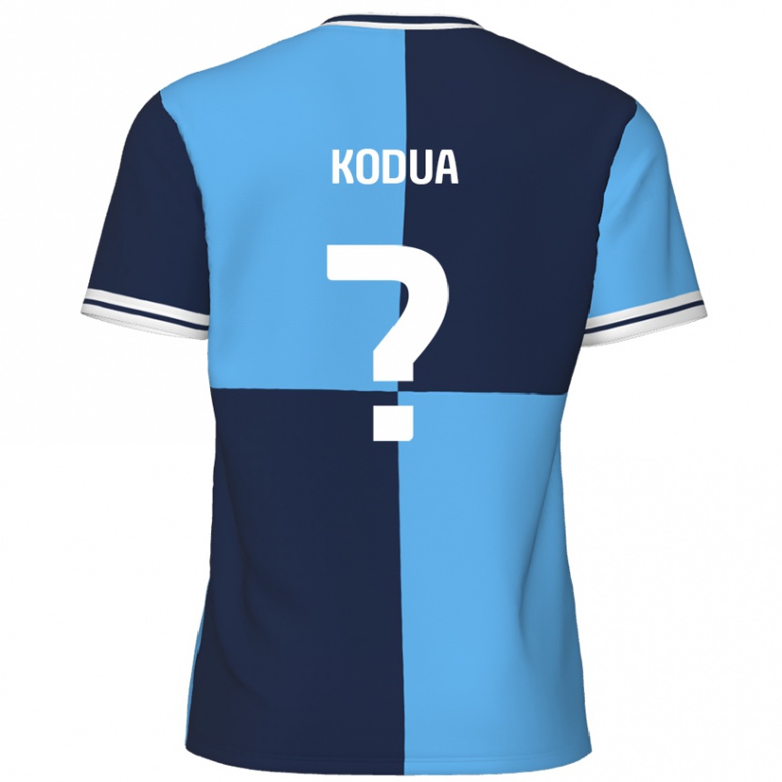 Niño Fútbol Camiseta Gideon Kodua #0 Azul Cielo Azul Oscuro 1ª Equipación 2024/25