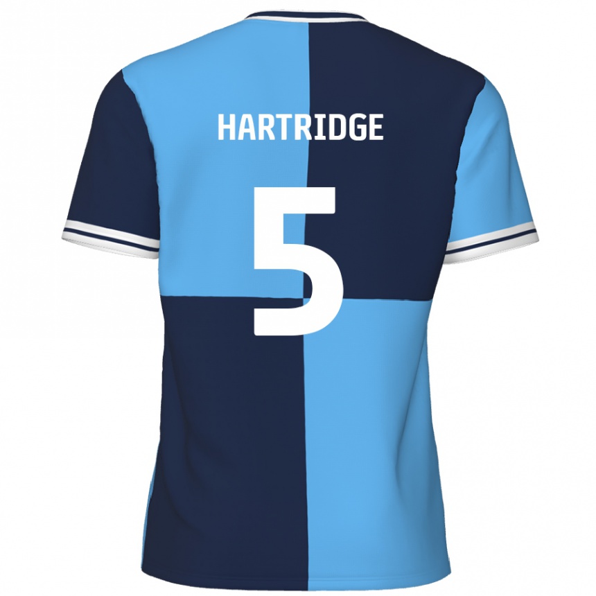 Niño Fútbol Camiseta Alex Hartridge #5 Azul Cielo Azul Oscuro 1ª Equipación 2024/25