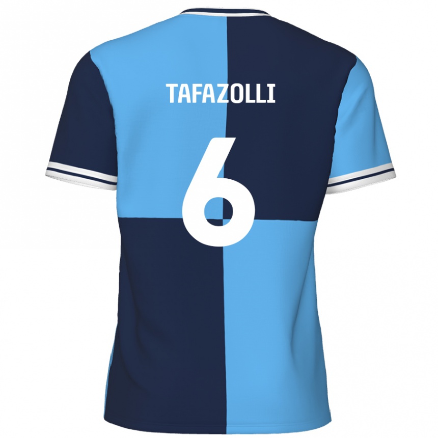 Niño Fútbol Camiseta Ryan Tafazolli #6 Azul Cielo Azul Oscuro 1ª Equipación 2024/25