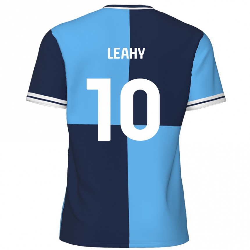 Niño Fútbol Camiseta Luke Leahy #10 Azul Cielo Azul Oscuro 1ª Equipación 2024/25