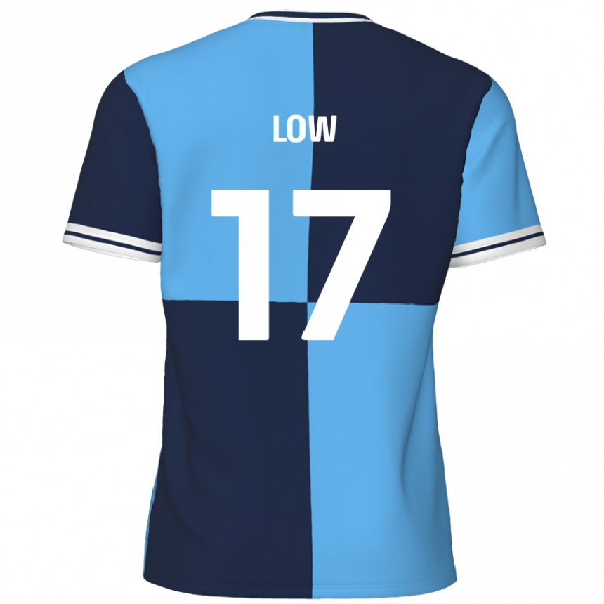 Niño Fútbol Camiseta Joe Low #17 Azul Cielo Azul Oscuro 1ª Equipación 2024/25