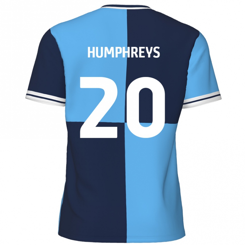 Niño Fútbol Camiseta Cameron Humphreys #20 Azul Cielo Azul Oscuro 1ª Equipación 2024/25