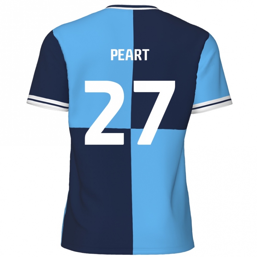 Niño Fútbol Camiseta Brody Peart #27 Azul Cielo Azul Oscuro 1ª Equipación 2024/25