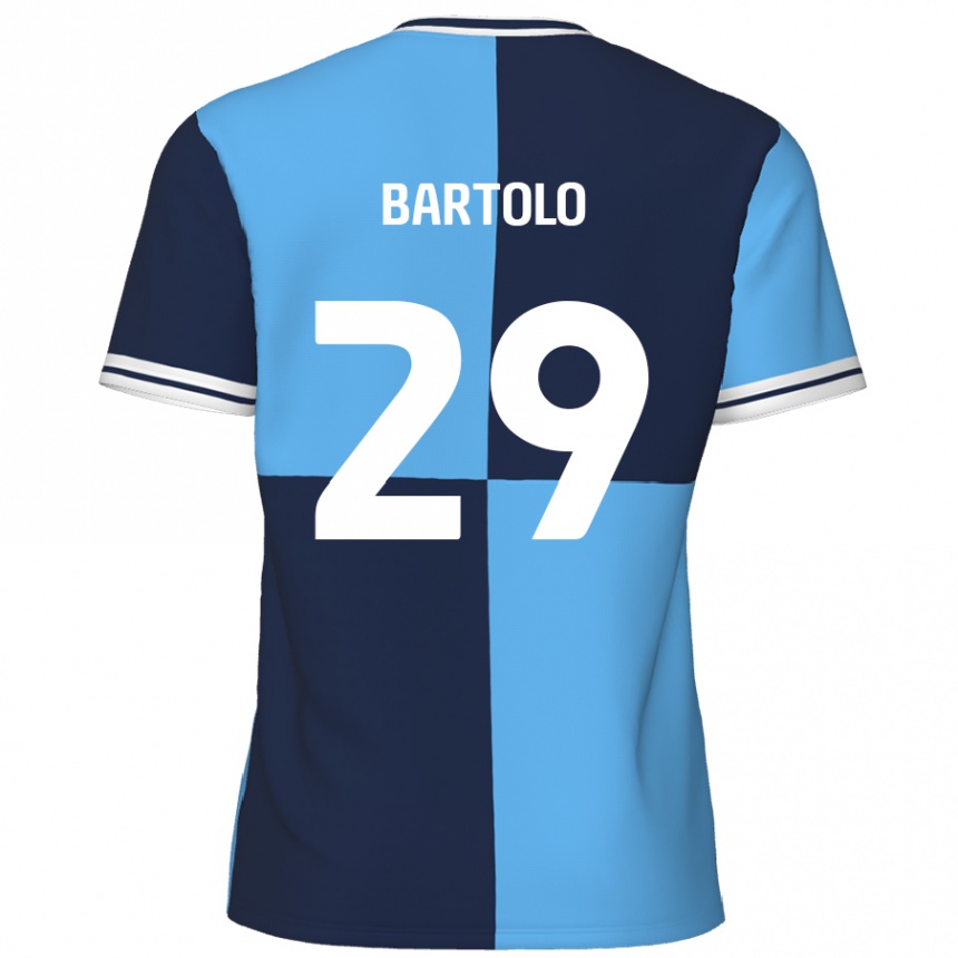 Niño Fútbol Camiseta Jaiden Bartolo #29 Azul Cielo Azul Oscuro 1ª Equipación 2024/25