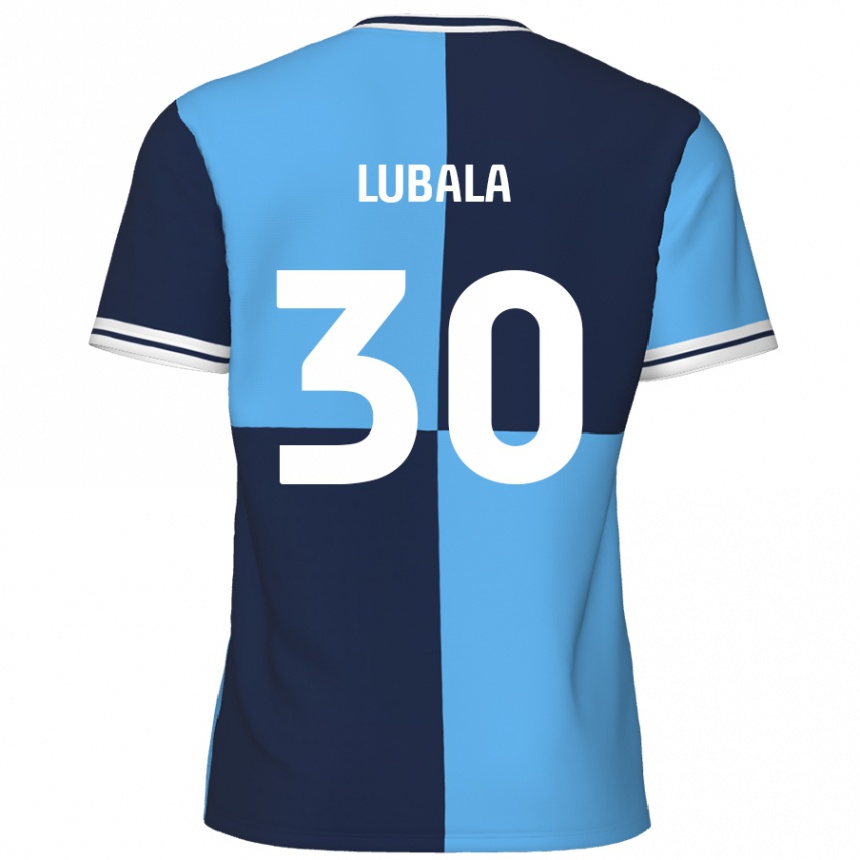 Niño Fútbol Camiseta Bez Lubala #30 Azul Cielo Azul Oscuro 1ª Equipación 2024/25