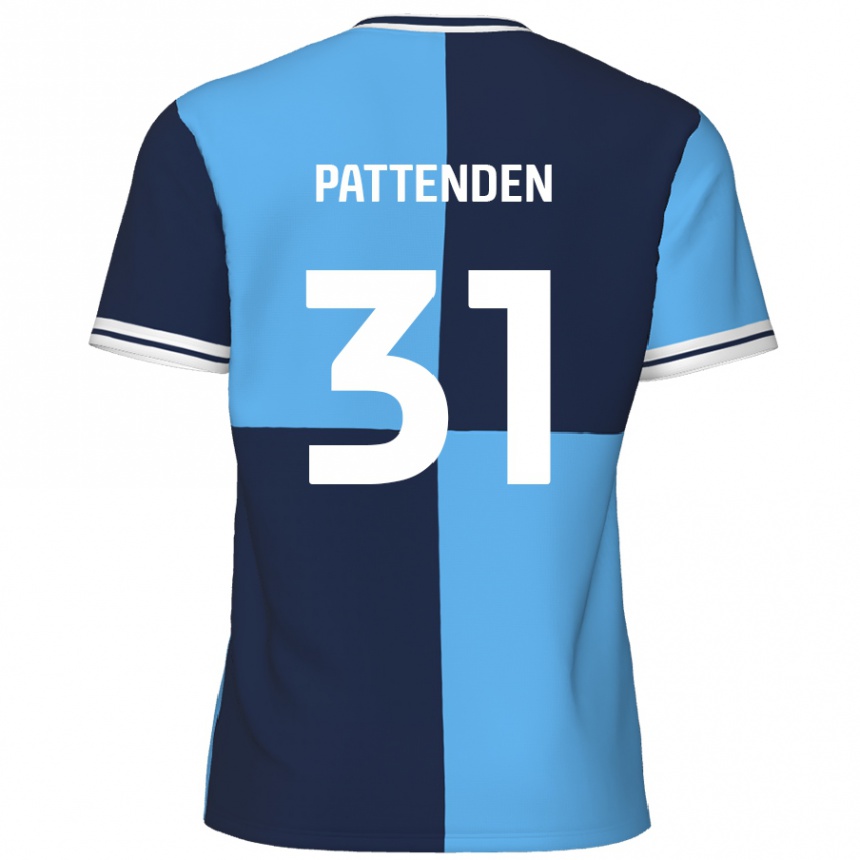 Niño Fútbol Camiseta Jasper Pattenden #31 Azul Cielo Azul Oscuro 1ª Equipación 2024/25