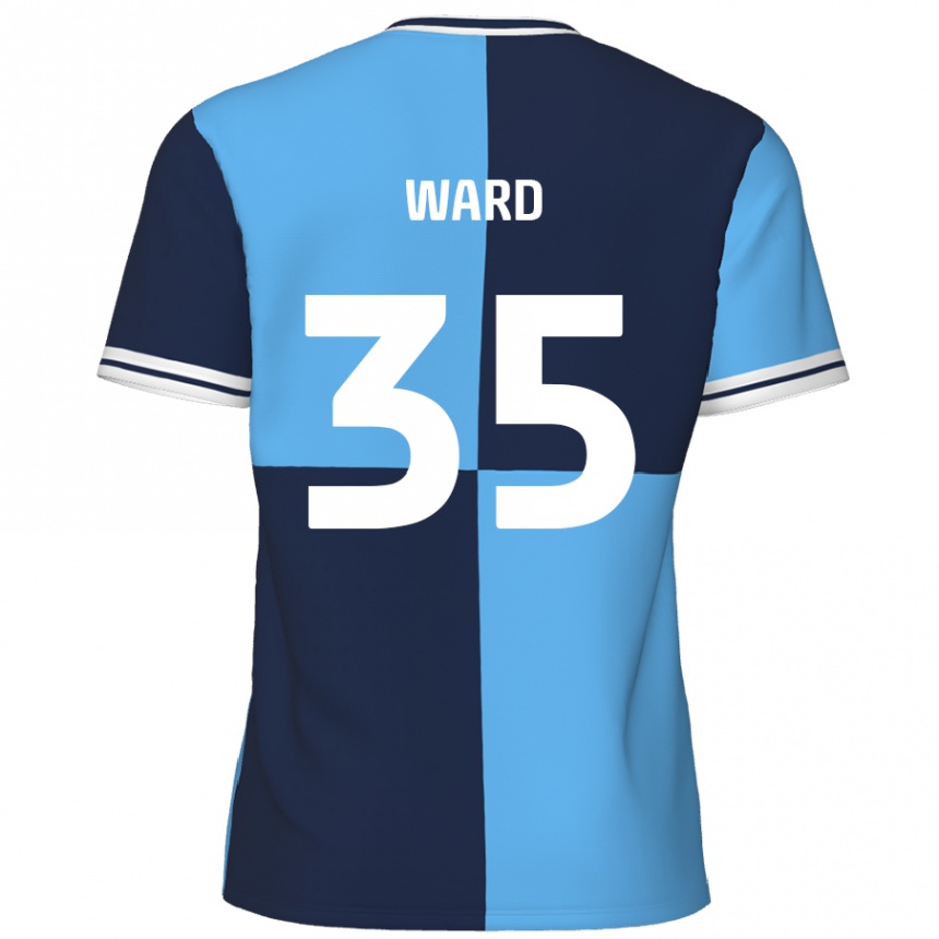 Niño Fútbol Camiseta Christie Ward #35 Azul Cielo Azul Oscuro 1ª Equipación 2024/25