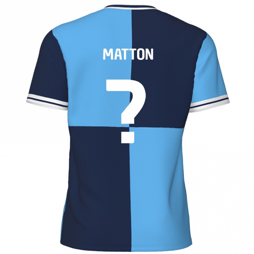 Niño Fútbol Camiseta Jack Matton #0 Azul Cielo Azul Oscuro 1ª Equipación 2024/25