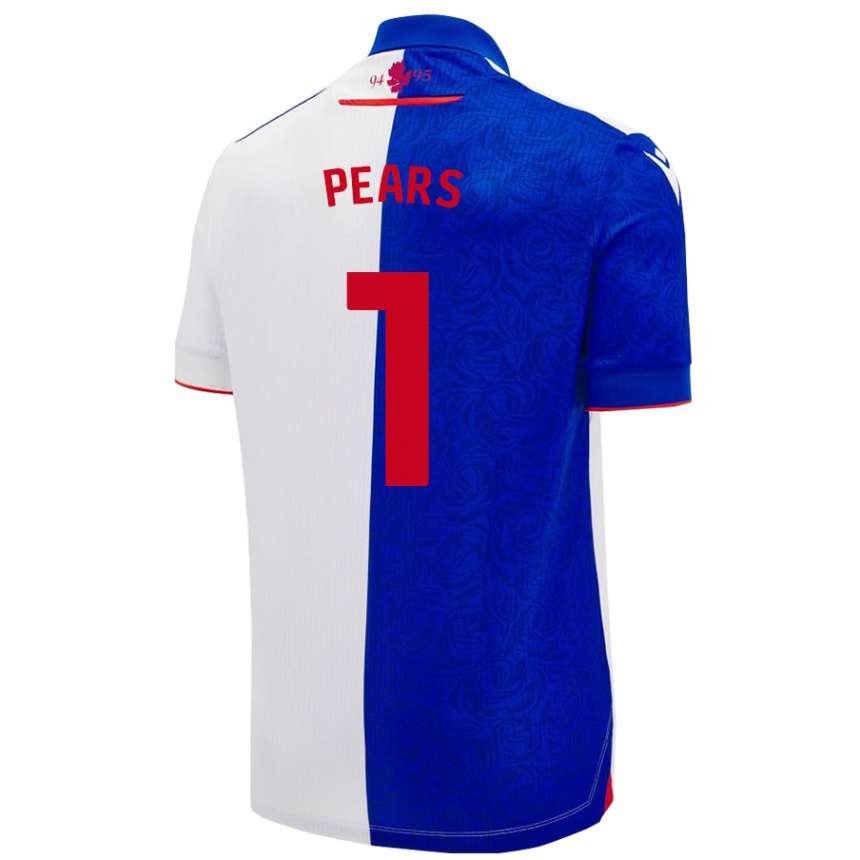 Niño Fútbol Camiseta Aynsley Pears #1 Azul Cielo Blanco 1ª Equipación 2024/25