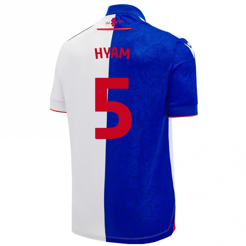 Niño Fútbol Camiseta Dominic Hyam #5 Azul Cielo Blanco 1ª Equipación 2024/25