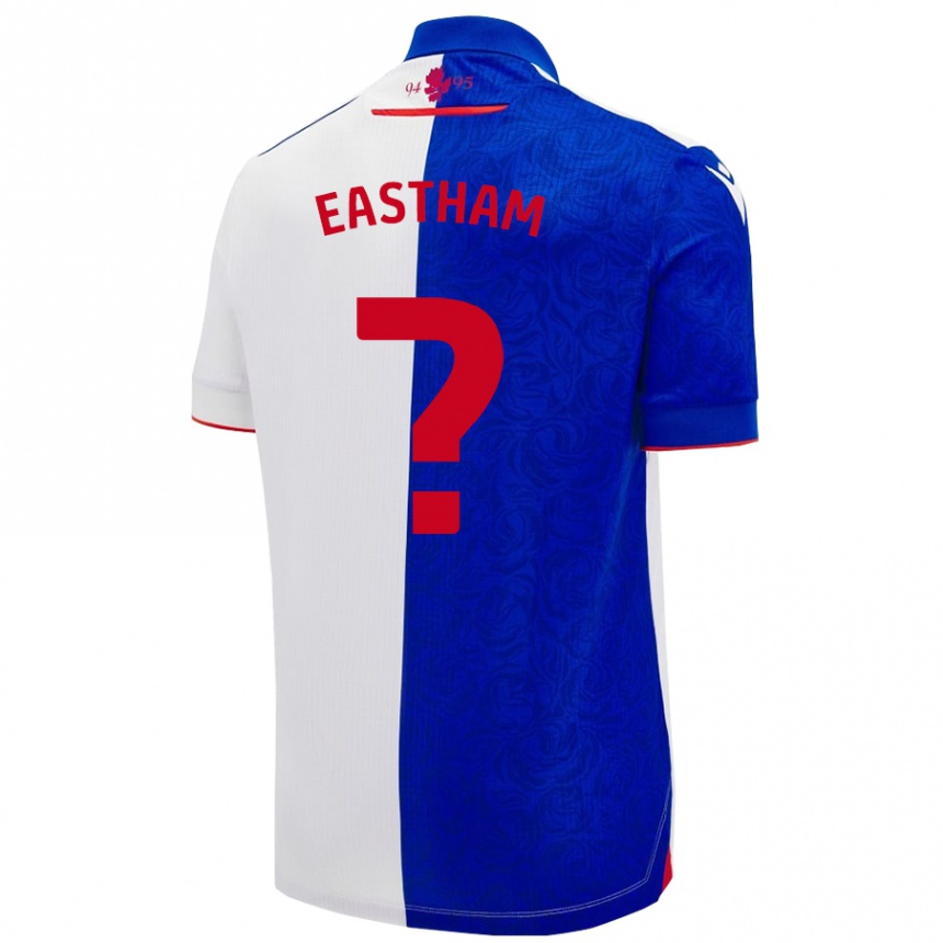 Niño Fútbol Camiseta Jordan Eastham #0 Azul Cielo Blanco 1ª Equipación 2024/25