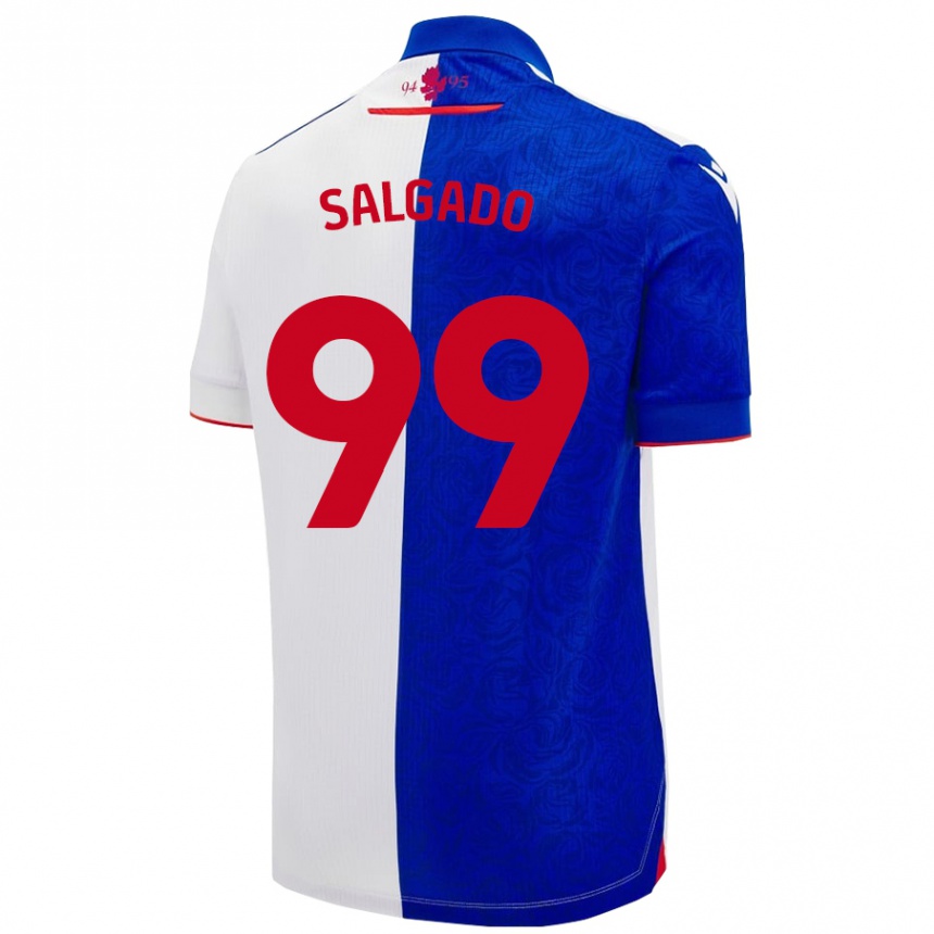 Niño Fútbol Camiseta Shanell Salgado #99 Azul Cielo Blanco 1ª Equipación 2024/25