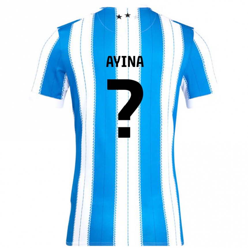 Niño Fútbol Camiseta Loick Ayina #0 Azul Blanco 1ª Equipación 2024/25