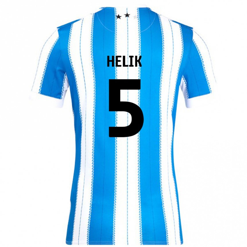 Niño Fútbol Camiseta Michal Helik #5 Azul Blanco 1ª Equipación 2024/25