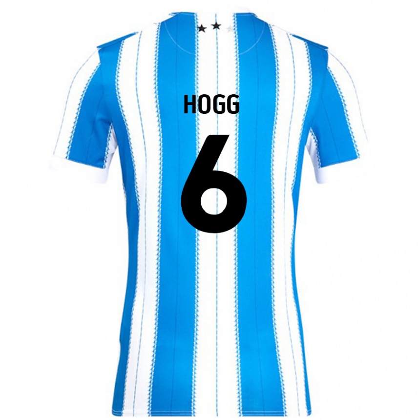 Niño Fútbol Camiseta Jonathan Hogg #6 Azul Blanco 1ª Equipación 2024/25