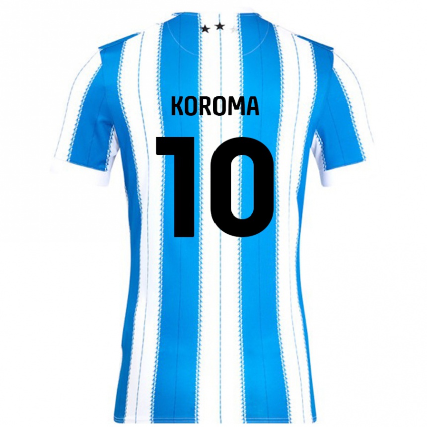 Niño Fútbol Camiseta Josh Koroma #10 Azul Blanco 1ª Equipación 2024/25