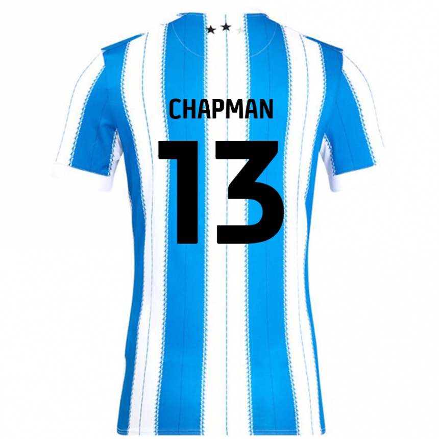 Niño Fútbol Camiseta Jacob Chapman #13 Azul Blanco 1ª Equipación 2024/25