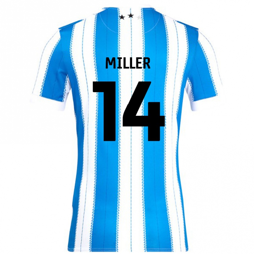 Niño Fútbol Camiseta Mickel Miller #14 Azul Blanco 1ª Equipación 2024/25