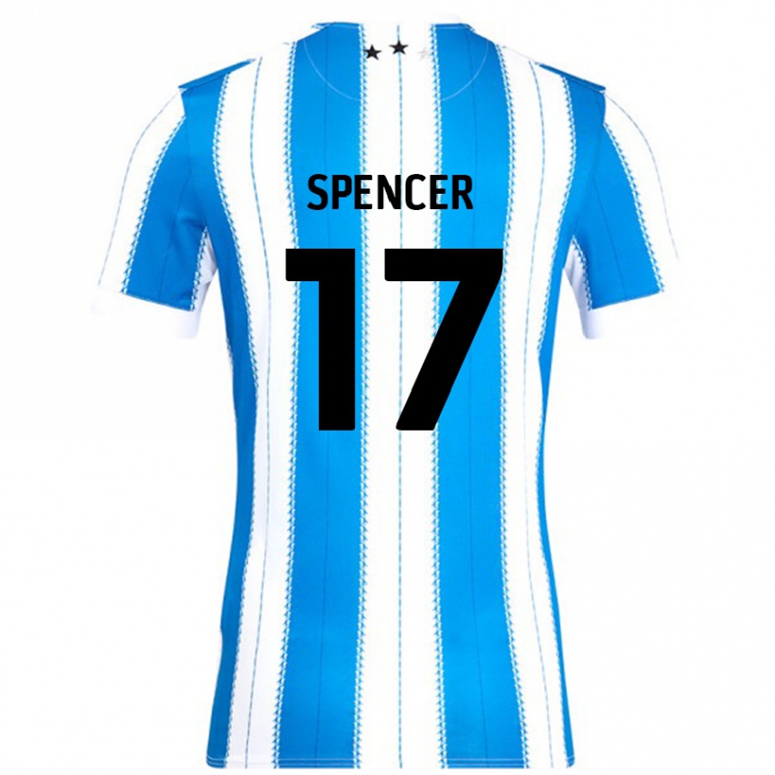 Niño Fútbol Camiseta Brodie Spencer #17 Azul Blanco 1ª Equipación 2024/25