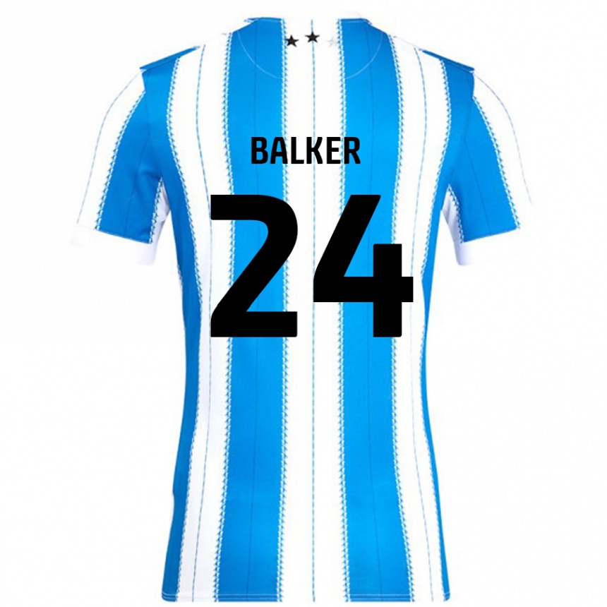 Niño Fútbol Camiseta Radinio Balker #24 Azul Blanco 1ª Equipación 2024/25