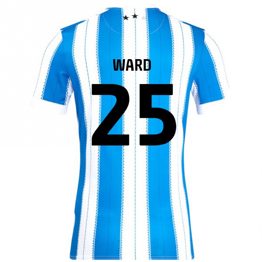 Niño Fútbol Camiseta Danny Ward #25 Azul Blanco 1ª Equipación 2024/25