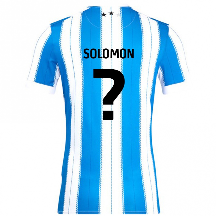 Niño Fútbol Camiseta Eko Solomon #0 Azul Blanco 1ª Equipación 2024/25