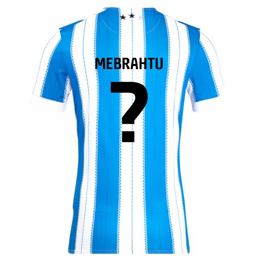 Niño Fútbol Camiseta Milkyas Mebrahtu #0 Azul Blanco 1ª Equipación 2024/25