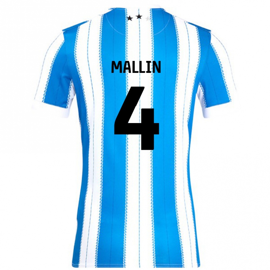 Niño Fútbol Camiseta Kate Mallin #4 Azul Blanco 1ª Equipación 2024/25