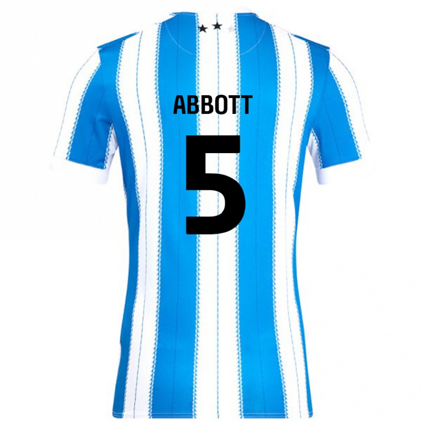 Niño Fútbol Camiseta Vicky Abbott #5 Azul Blanco 1ª Equipación 2024/25