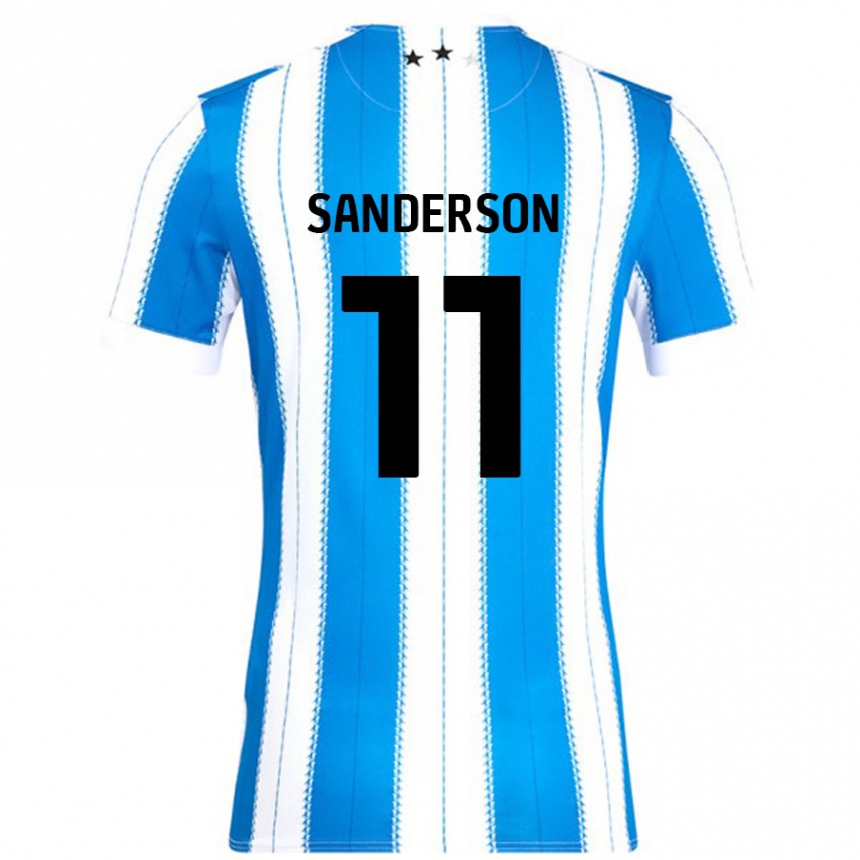 Niño Fútbol Camiseta Brittany Sanderson #11 Azul Blanco 1ª Equipación 2024/25