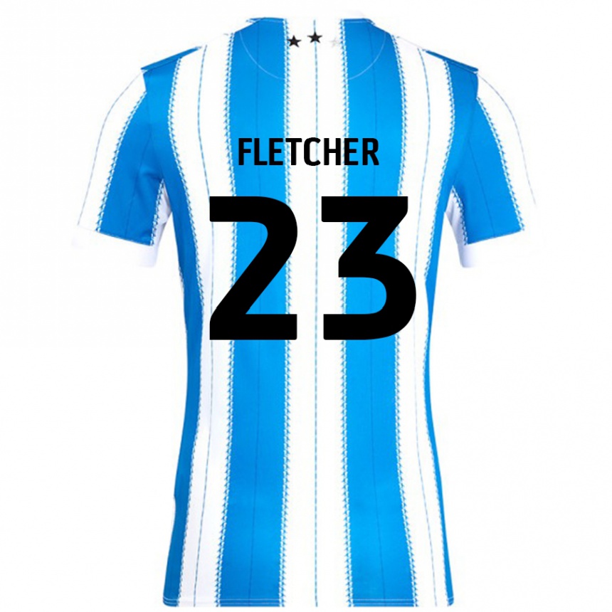 Niño Fútbol Camiseta Serena Fletcher #23 Azul Blanco 1ª Equipación 2024/25