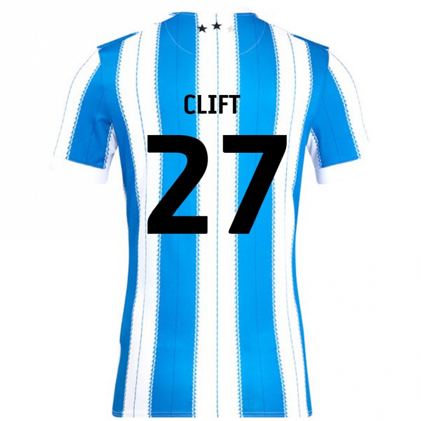 Niño Fútbol Camiseta Cassidy Clift #27 Azul Blanco 1ª Equipación 2024/25