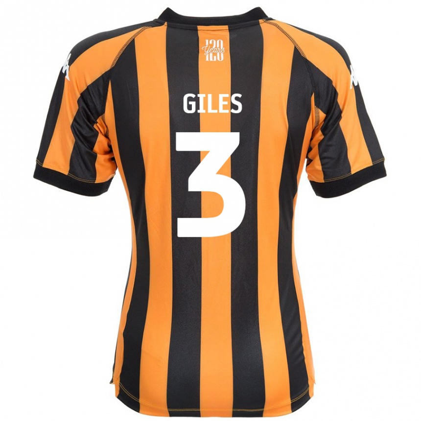 Niño Fútbol Camiseta Ryan Giles #3 Negro Ámbar 1ª Equipación 2024/25