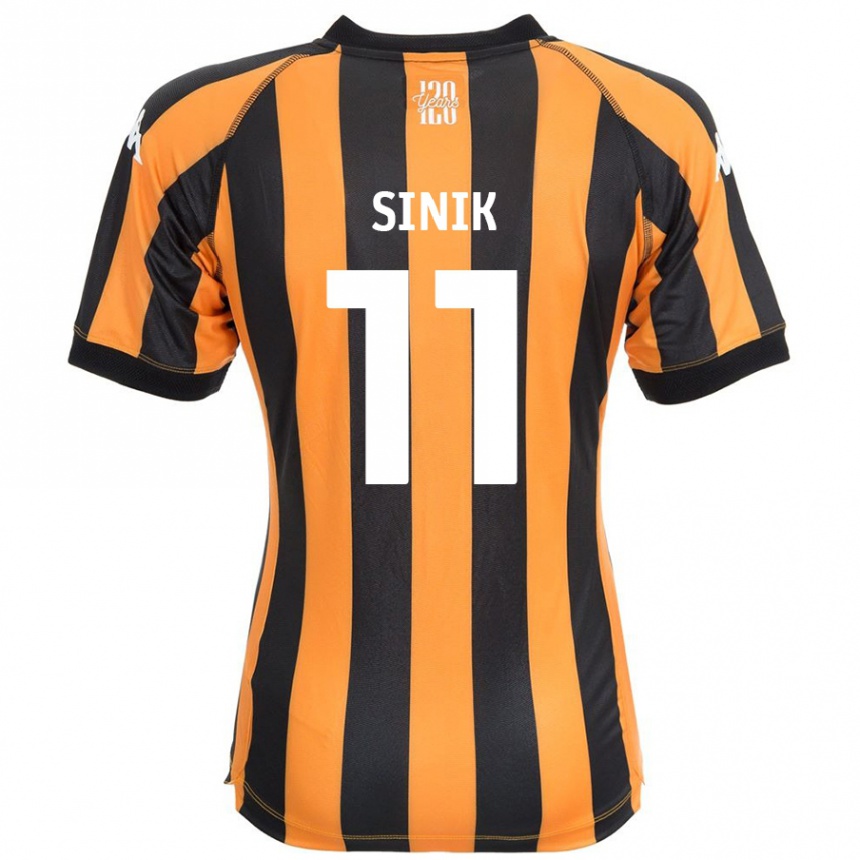 Niño Fútbol Camiseta Doğukan Sinik #11 Negro Ámbar 1ª Equipación 2024/25