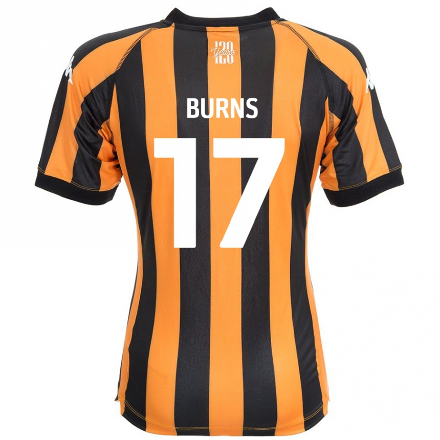 Niño Fútbol Camiseta Finley Burns #17 Negro Ámbar 1ª Equipación 2024/25