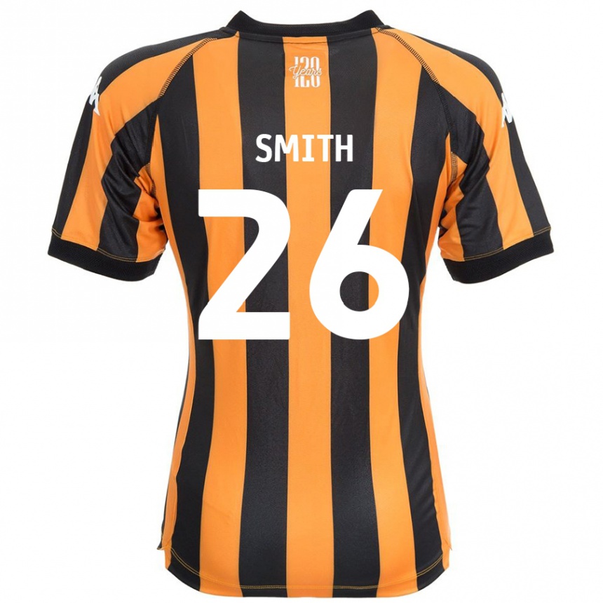 Niño Fútbol Camiseta Andy Smith #26 Negro Ámbar 1ª Equipación 2024/25