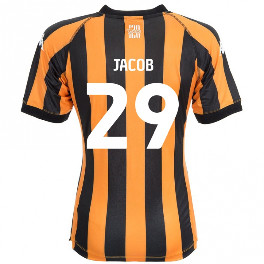 Niño Fútbol Camiseta Matty Jacob #29 Negro Ámbar 1ª Equipación 2024/25