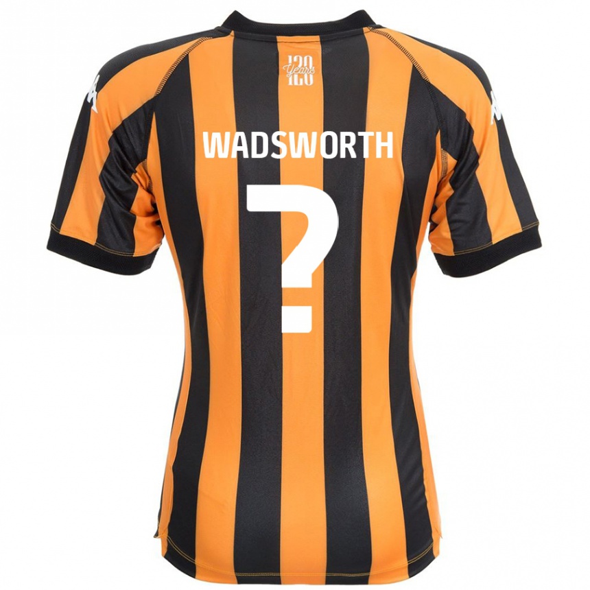 Niño Fútbol Camiseta Noah Wadsworth #0 Negro Ámbar 1ª Equipación 2024/25