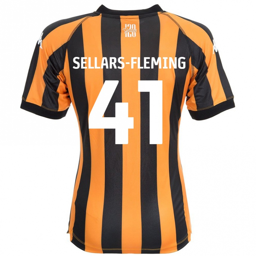 Niño Fútbol Camiseta Tyrell Sellars-Fleming #41 Negro Ámbar 1ª Equipación 2024/25